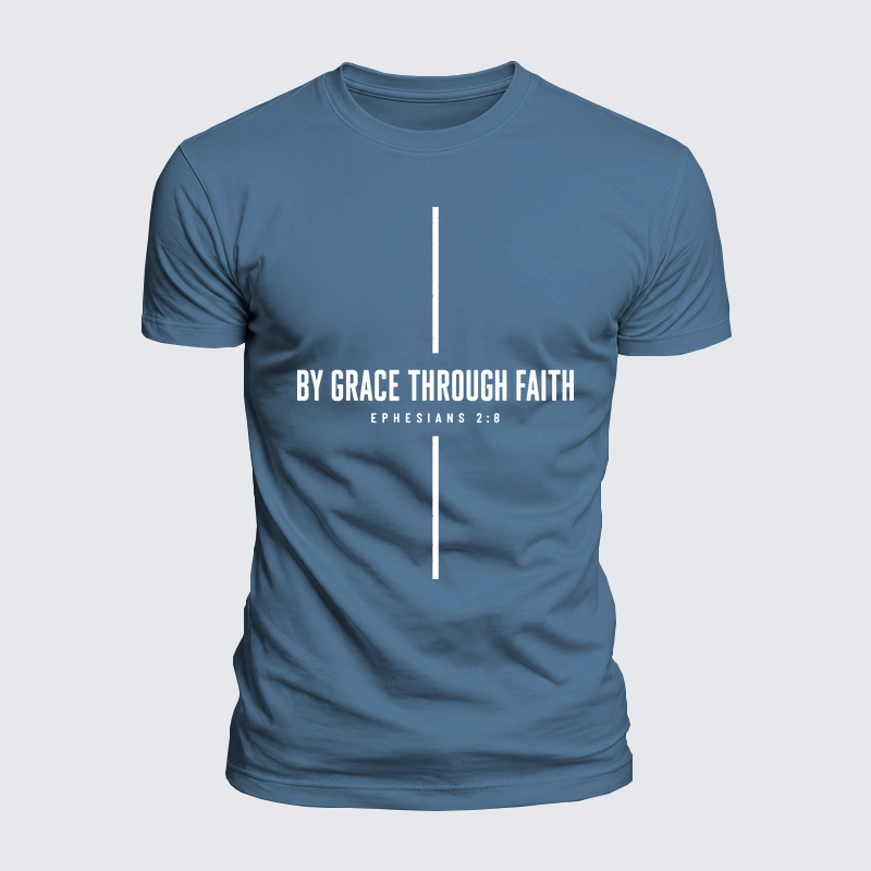 Luxe Mercerized Cotton Tee - By Grace Through Faith Cross