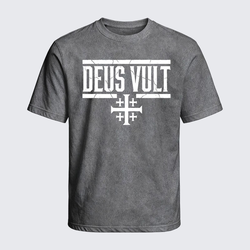 Washed T-Shirt - Deus Vult