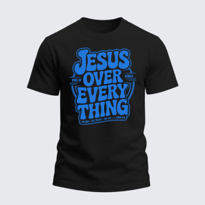 Heavyweight Cotton Tee - Jesus Over Everything
