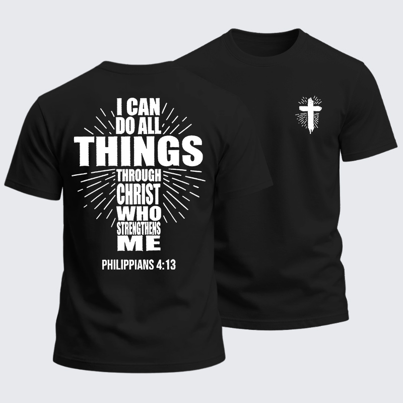 Man Of God Husband Dad Jesus God Christian Cotton T-Shirt