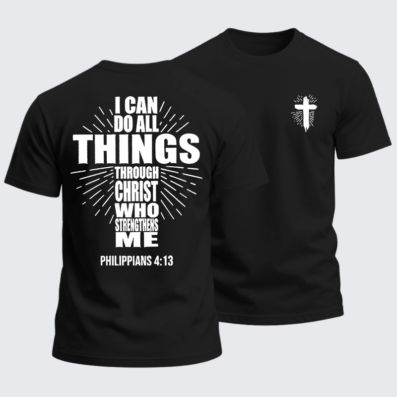 Man Of God Husband Dad Jesus God Christian Cotton T-Shirt
