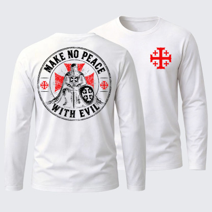 Make No Peace With Evil Cotton Long Sleeve T-Shirt