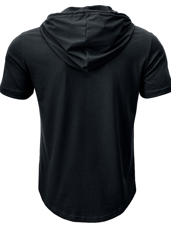 Jesus Dropped The Charges  Christian Hooded Henley T Shirt