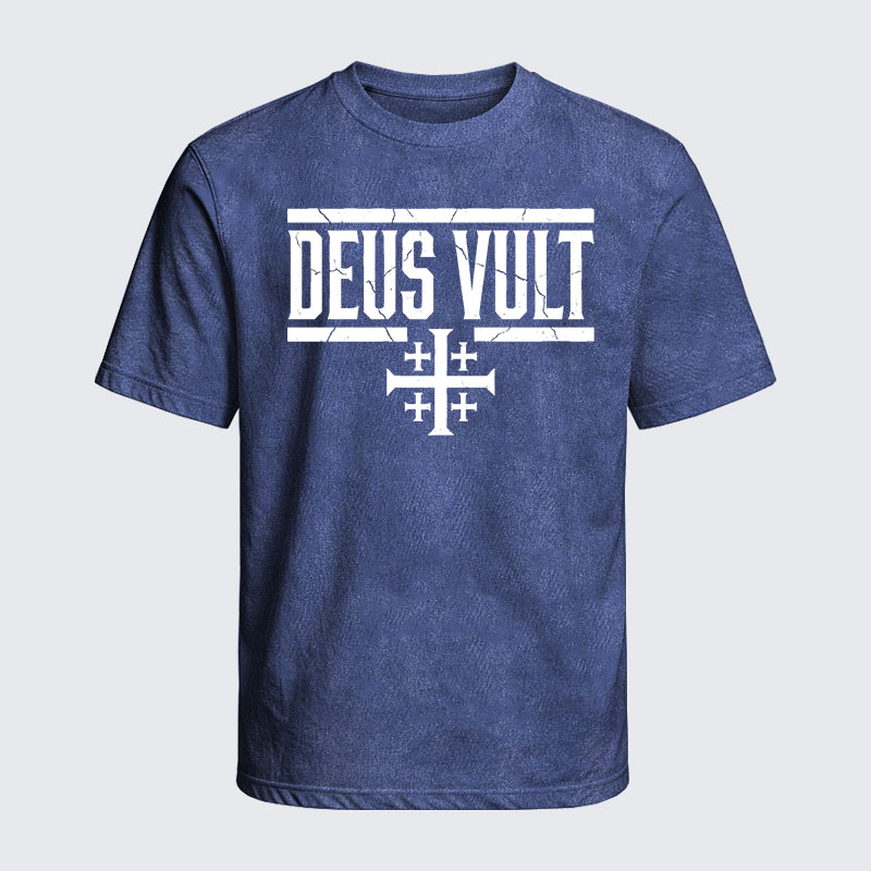 Washed T-Shirt - Deus Vult