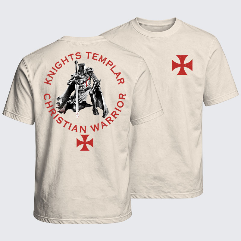 Washed T-Shirt - Knights Templar Templar Cross Crusader Knight