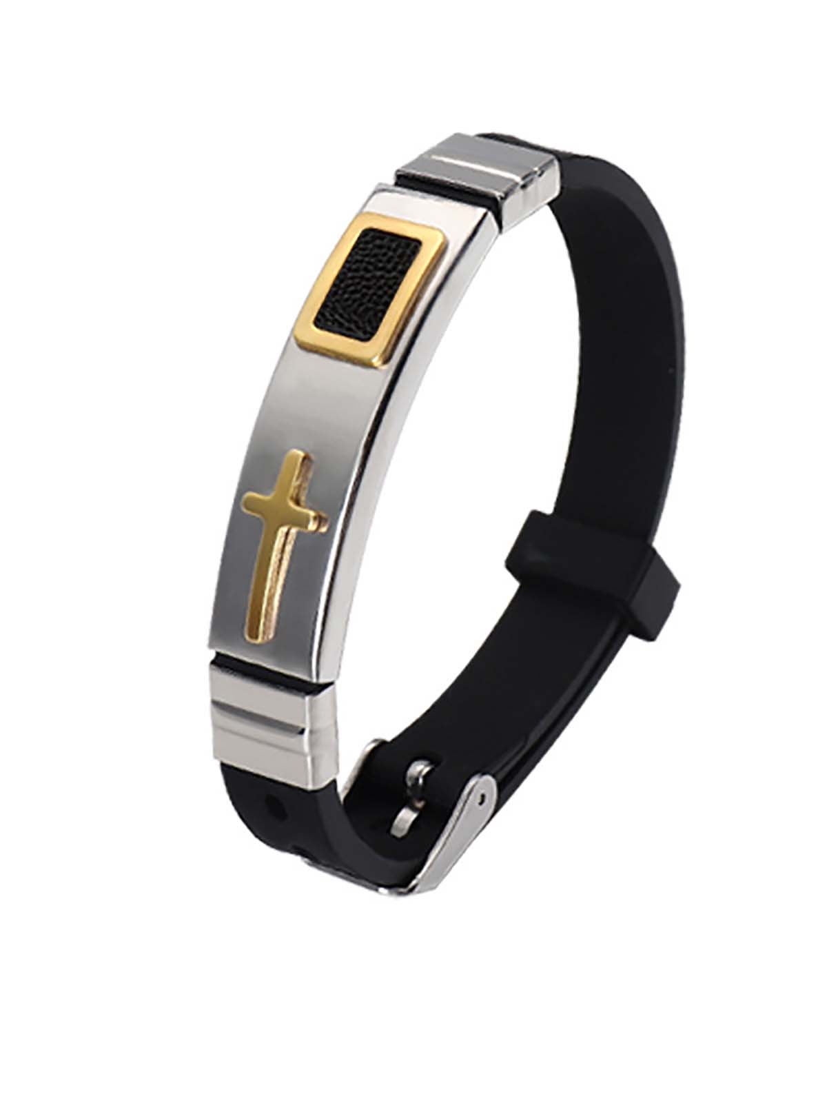Cross Leather Bracelet