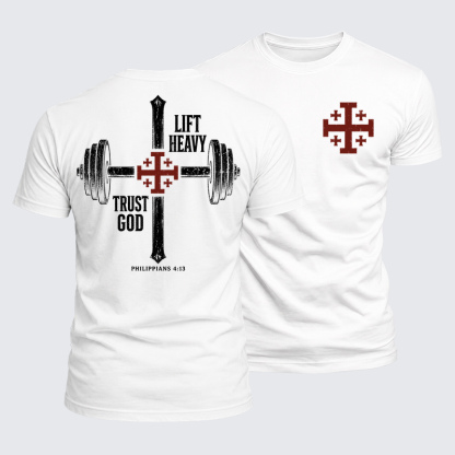 Luxe Mercerized Cotton Tee -  Lift Heavy Trust God