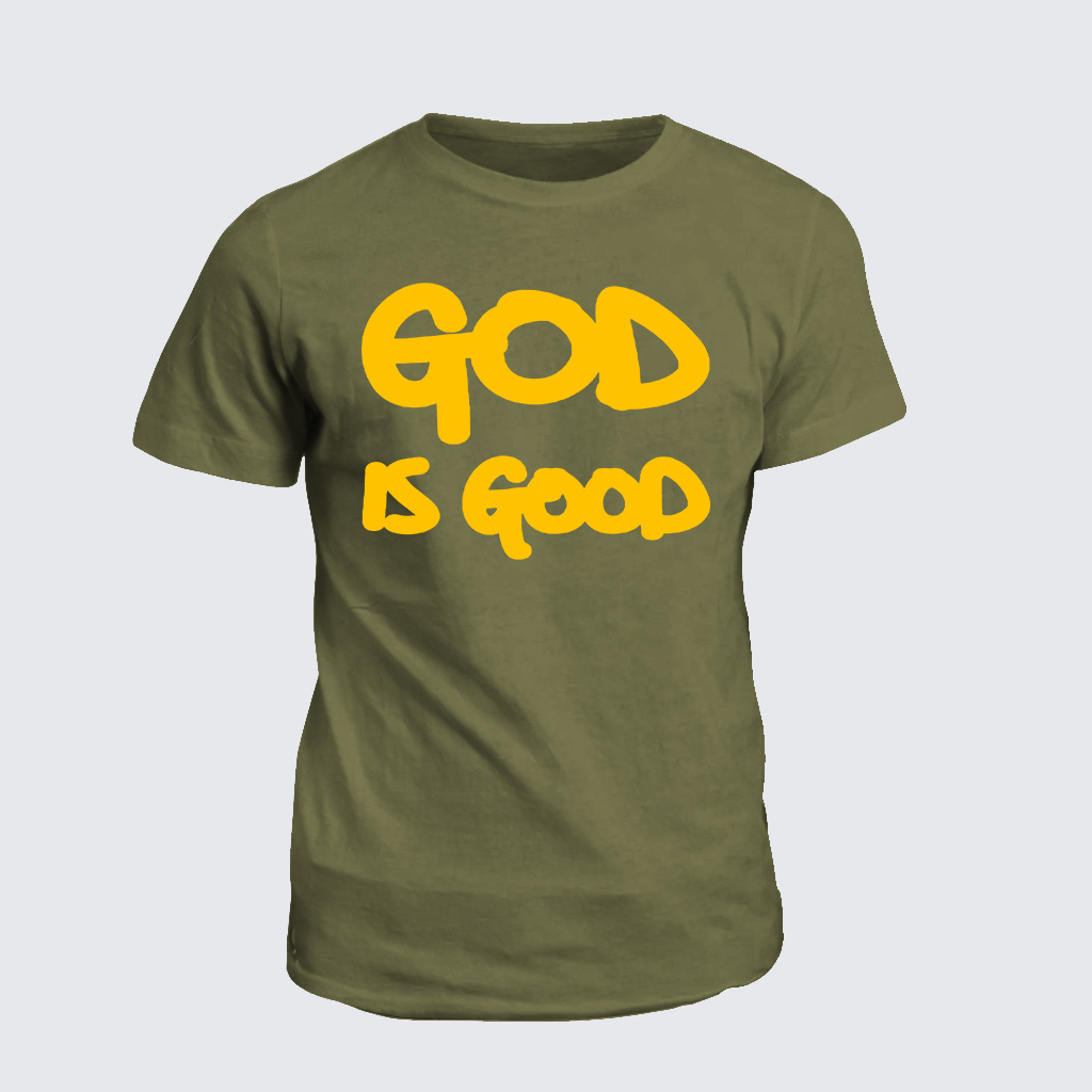 Classic Cotton Tee - God is Good Yellow