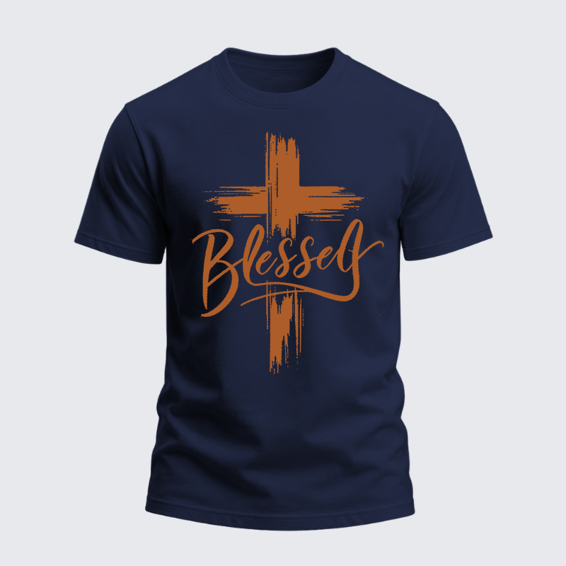Heavyweight Cotton Tee - Christian Cross