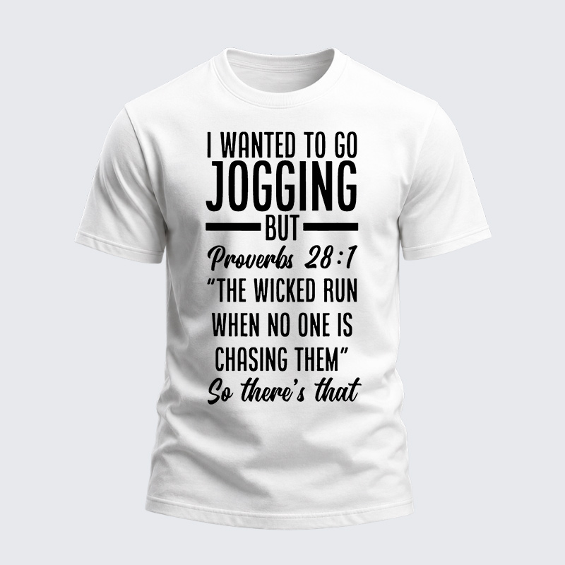Heavyweight Cotton Tee - Bible Verse Proverbs 28:1
