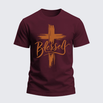 Heavyweight Cotton Tee - Christian Cross
