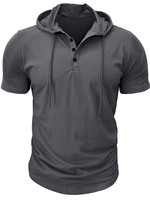 Jesus Dropped The Charges  Christian Hooded Henley T Shirt