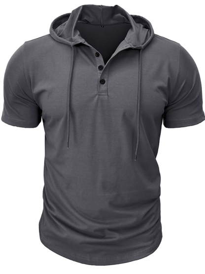 Jesus Dropped The Charges  Christian Hooded Henley T Shirt