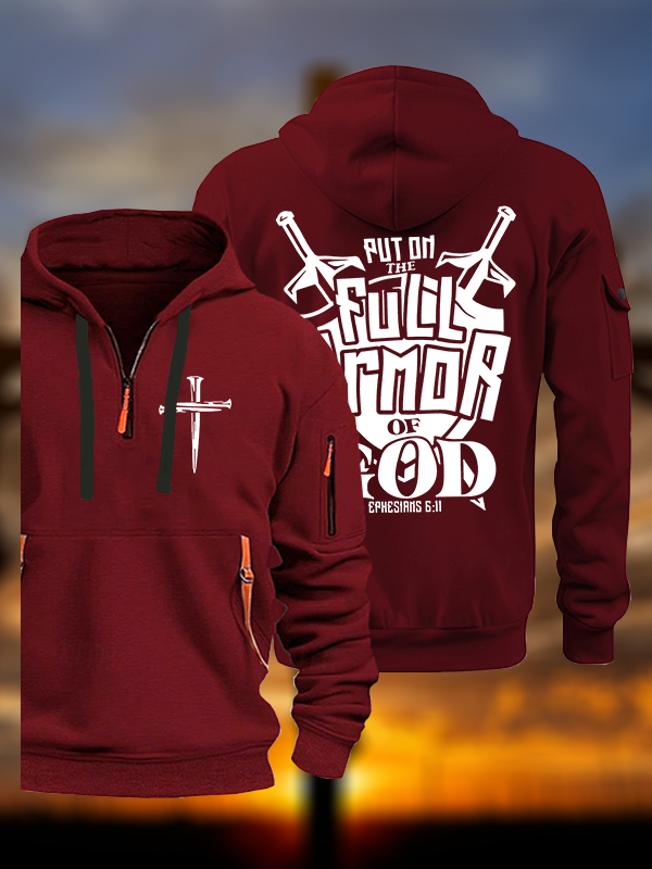 Put on The Full Armour of God Jesus God Christian Zipper Hoodies