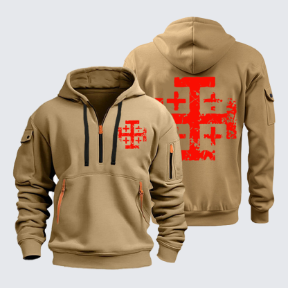 [Copy]Zipper Hoodies - Knights Templar Jerusalem Cross