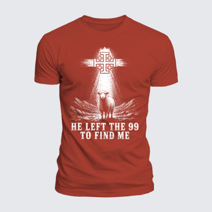 Luxe Mercerized Cotton Tee -  He Left The 99 To Find Me Luke 15:4