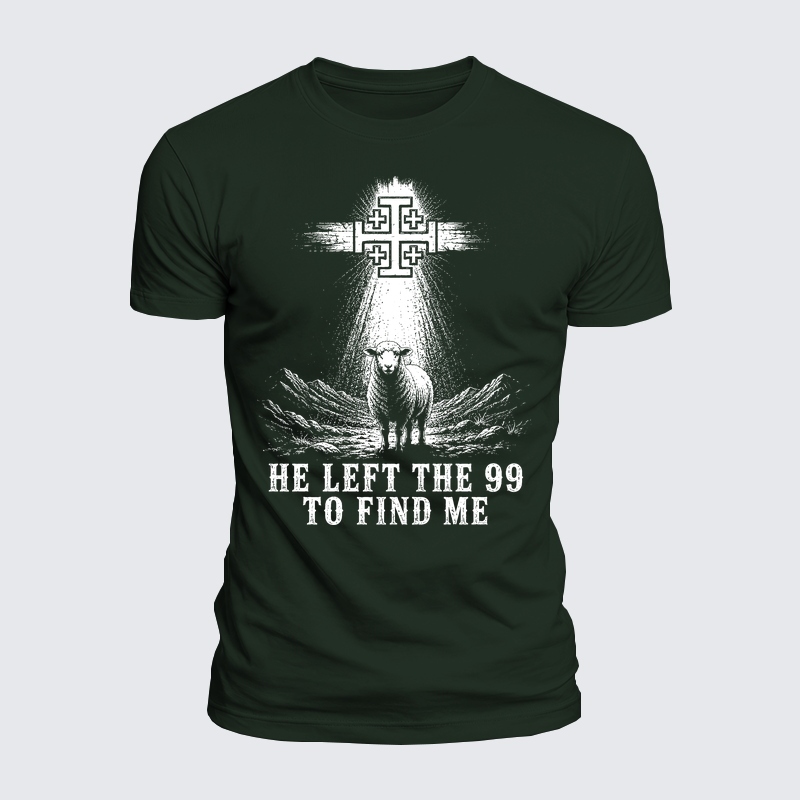 Luxe Mercerized Cotton Tee -  He Left The 99 To Find Me Luke 15:4