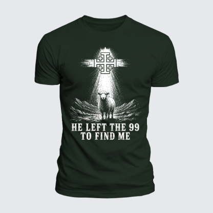 Luxe Mercerized Cotton Tee -  He Left The 99 To Find Me Luke 15:4