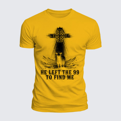 Luxe Mercerized Cotton Tee -  He Left The 99 To Find Me Luke 15:4