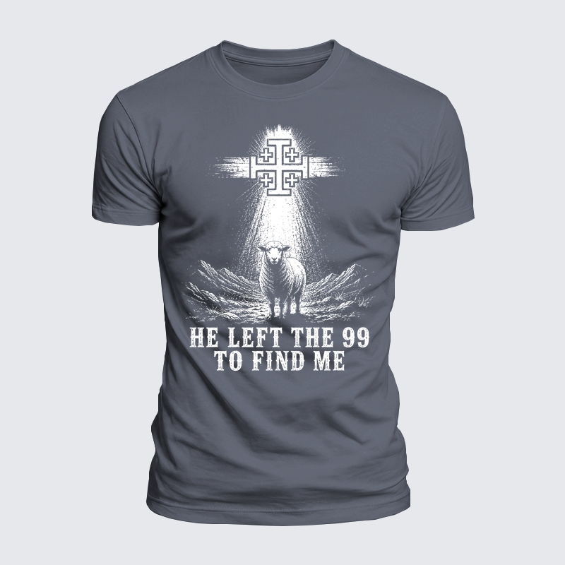 Luxe Mercerized Cotton Tee -  He Left The 99 To Find Me Luke 15:4