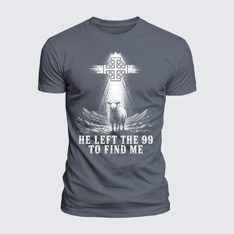 Luxe Mercerized Cotton Tee -  He Left The 99 To Find Me Luke 15:4