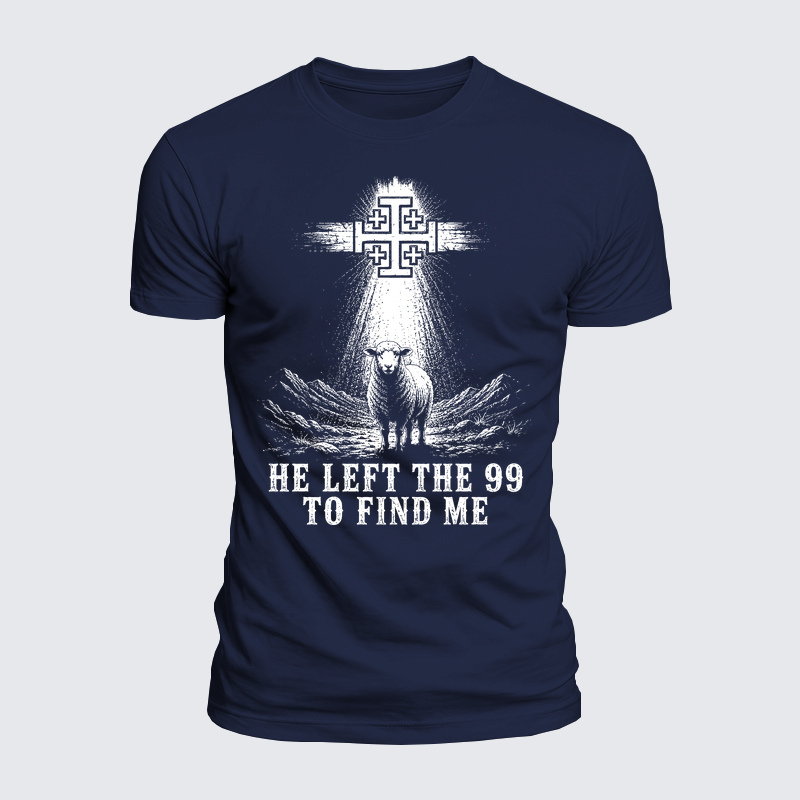 Luxe Mercerized Cotton Tee -  He Left The 99 To Find Me Luke 15:4