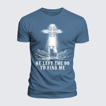 Luxe Mercerized Cotton Tee -  He Left The 99 To Find Me Luke 15:4