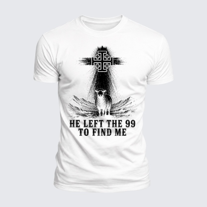 Luxe Mercerized Cotton Tee -  He Left The 99 To Find Me Luke 15:4
