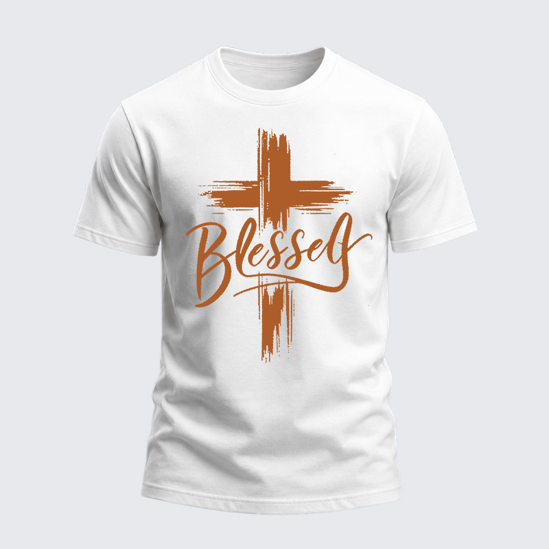 Heavyweight Cotton Tee - Christian Cross