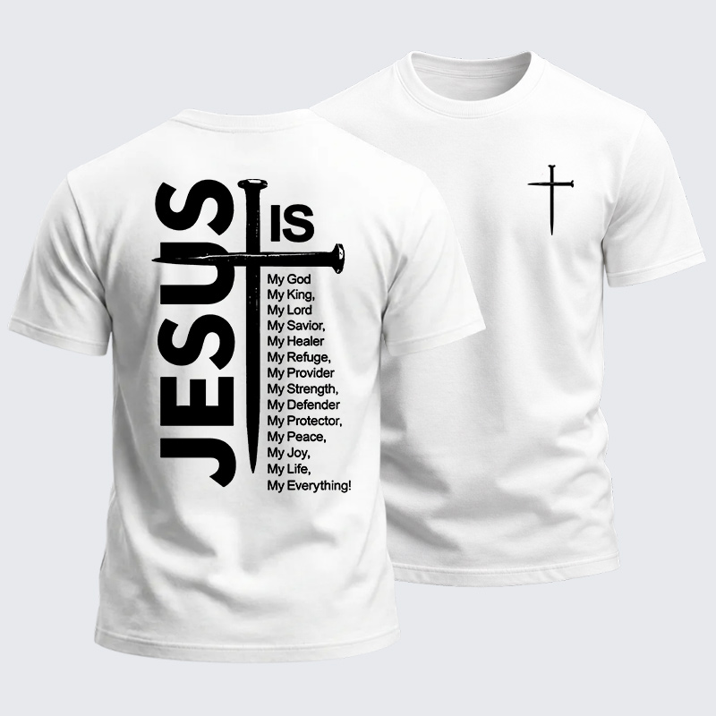 Heavyweight Cotton Tee - Jesus and The Cross