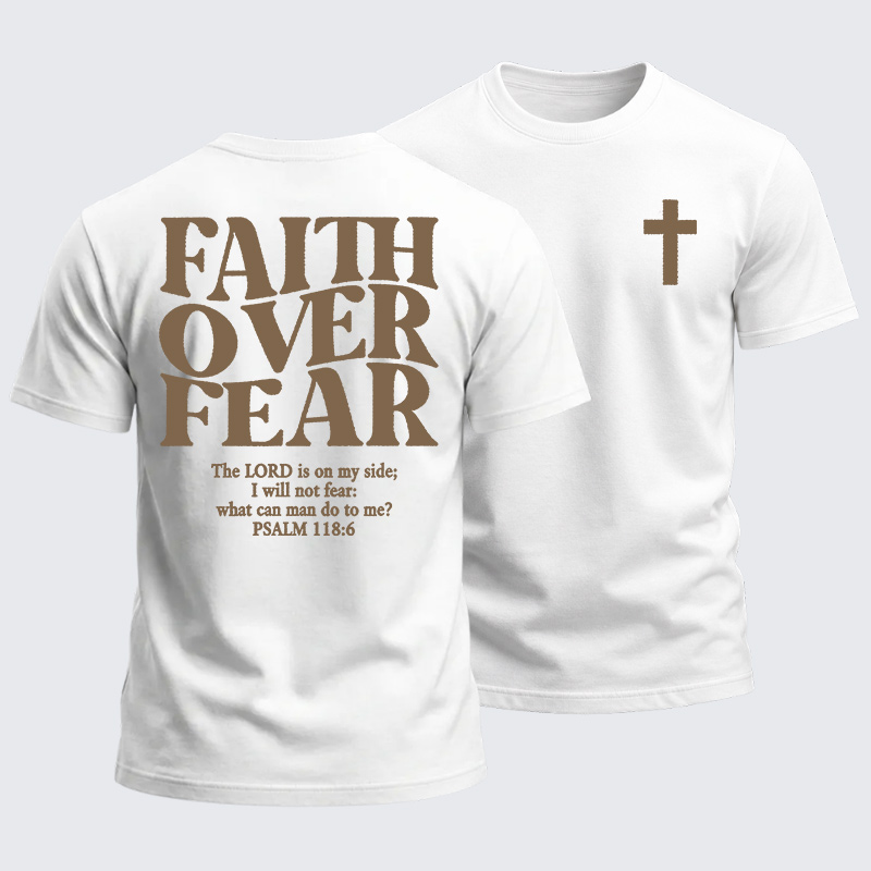 Heavyweight Cotton Tee - Faith Over Fear