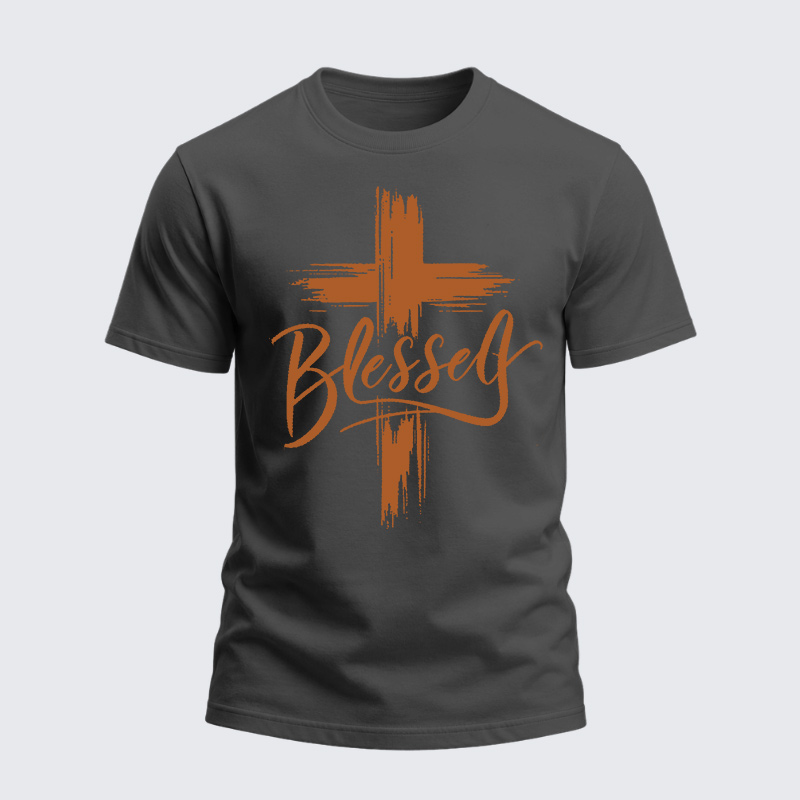 Heavyweight Cotton Tee - Christian Cross