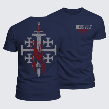 Luxe Mercerized Cotton Tee - Deus Vult: God Wills It