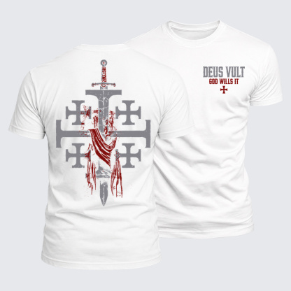 Luxe Mercerized Cotton Tee - Deus Vult: God Wills It