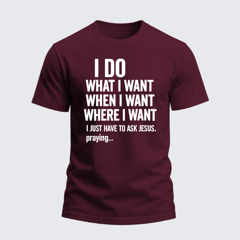 Heavyweight Cotton Tee - Ask Jesus First