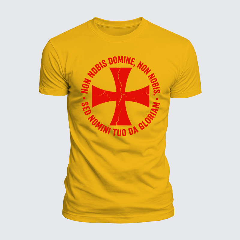 Luxe Mercerized Cotton Tee - Non Nobis Domine, Non Nobis, Sed Nomini Tuo Da Gloriam