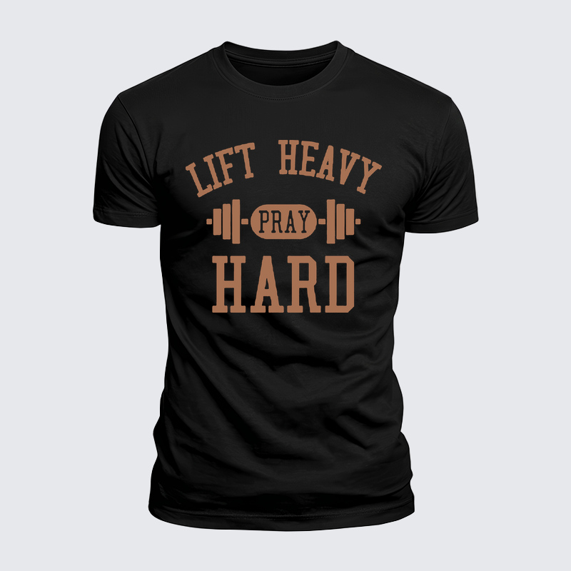 Luxe Mercerized Cotton Tee - Lift Heavy Pray Hard   