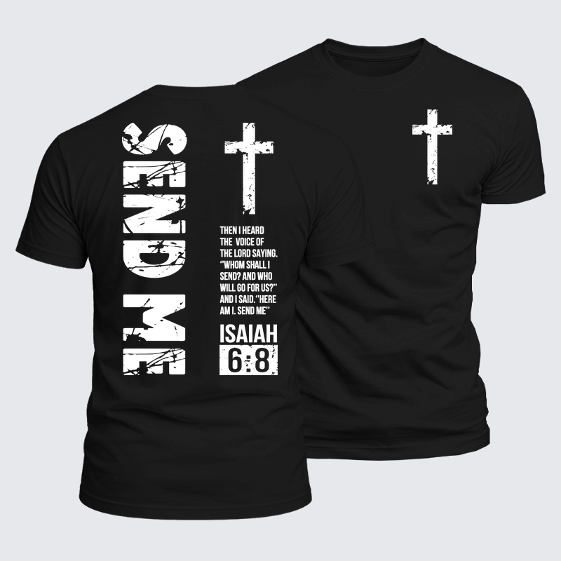 Luxe Mercerized Cotton Tee - Send Me Isaiah 6:8   