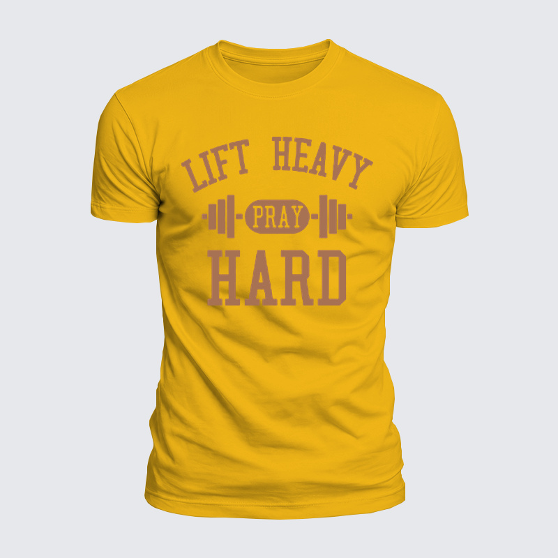 Luxe Mercerized Cotton Tee - Lift Heavy Pray Hard   