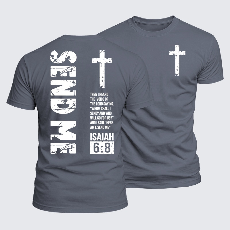 Luxe Mercerized Cotton Tee - Send Me Isaiah 6:8   