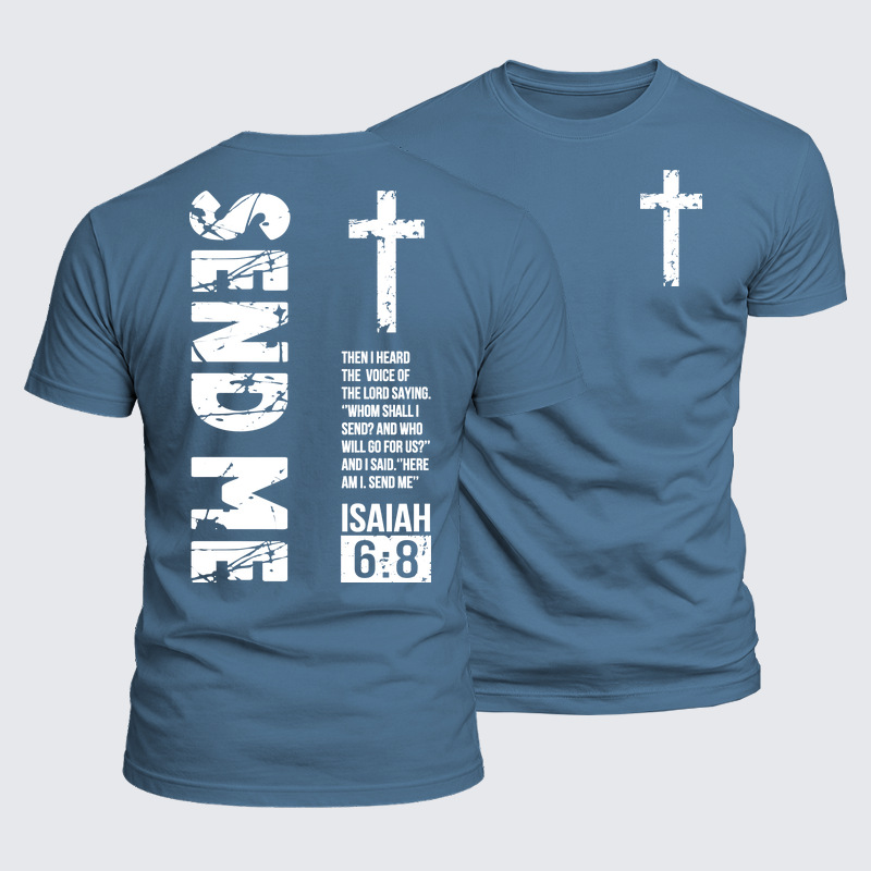 Luxe Mercerized Cotton Tee - Send Me Isaiah 6:8   