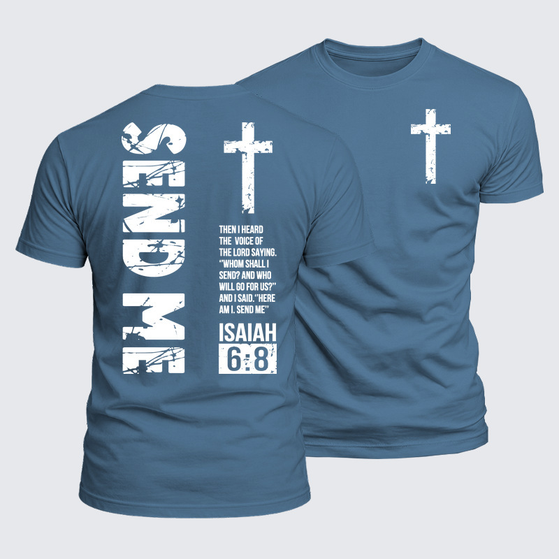 Luxe Mercerized Cotton Tee - Send Me Isaiah 6:8   