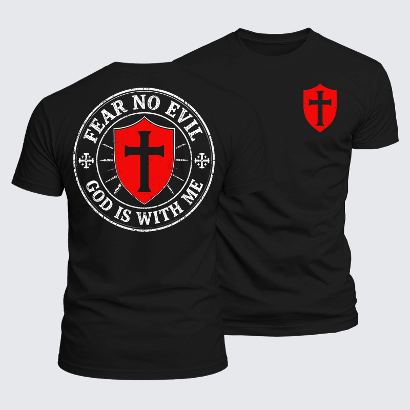 Luxe Mercerized Cotton Tee - Fear No Evil God Is With Me