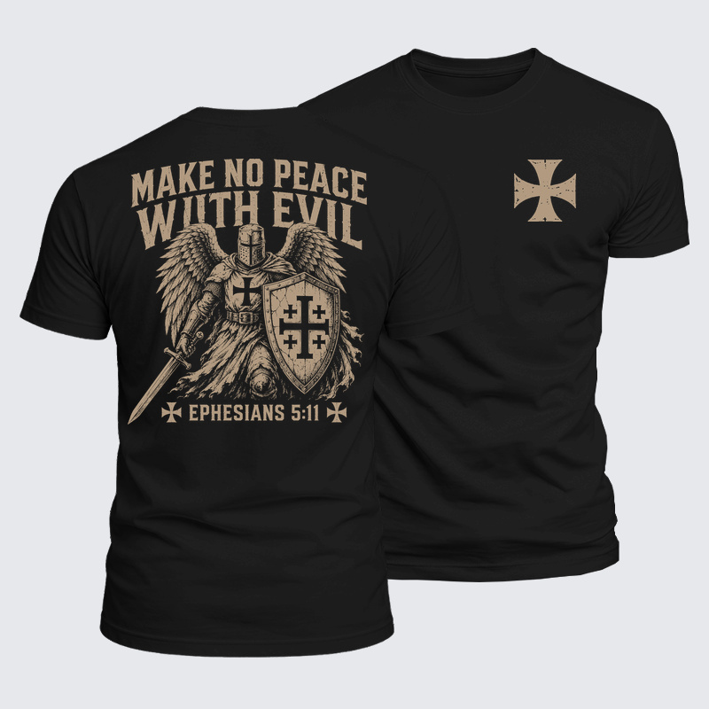 [Copy]Luxe Mercerized Cotton Tee - Make No Peace with Evil