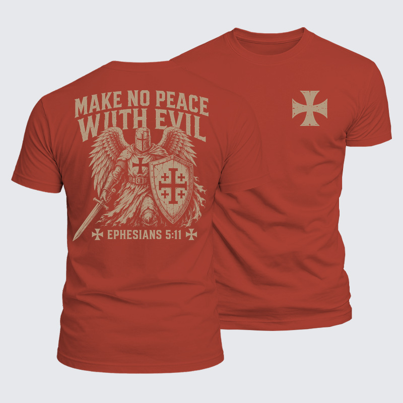 [Copy]Luxe Mercerized Cotton Tee - Make No Peace with Evil