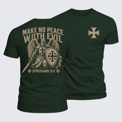 [Copy]Luxe Mercerized Cotton Tee - Make No Peace with Evil