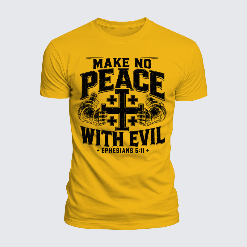 Luxe Mercerized Cotton Tee - Make No Peace with Evil