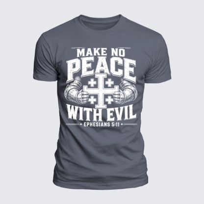 Luxe Mercerized Cotton Tee - Make No Peace with Evil