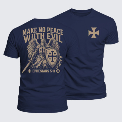[Copy]Luxe Mercerized Cotton Tee - Make No Peace with Evil