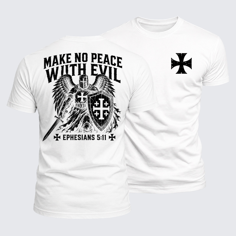 [Copy]Luxe Mercerized Cotton Tee - Make No Peace with Evil